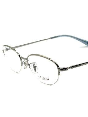 NEW COACH HC 5136 9001 Shiny Silver Women Eyeglasses 53mm 17 140